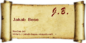 Jakab Bese névjegykártya