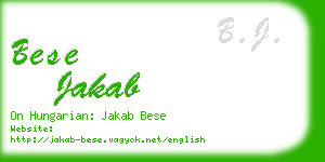 bese jakab business card